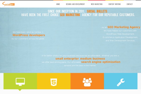 Marketing theme site design template sample