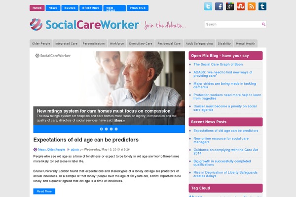 socialcareworker.co site used Blogpro-1.0