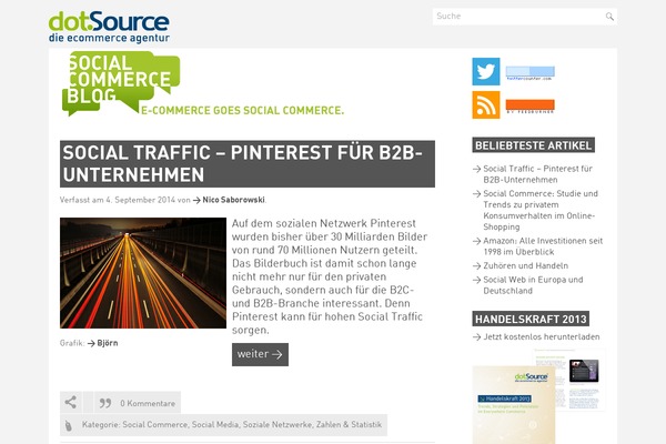 socialcommerce.de site used Handelskraft-redesign