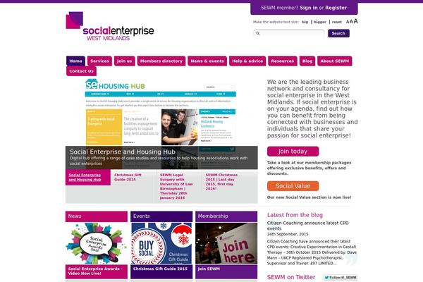 socialenterprisewm.org.uk site used Sewm