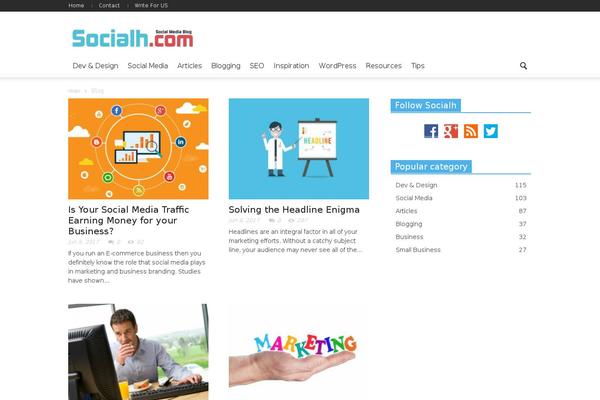 socialh.com site used Socialpro