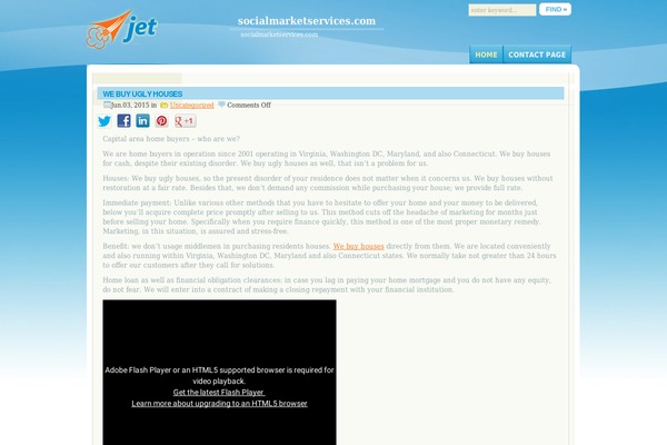Jet theme site design template sample