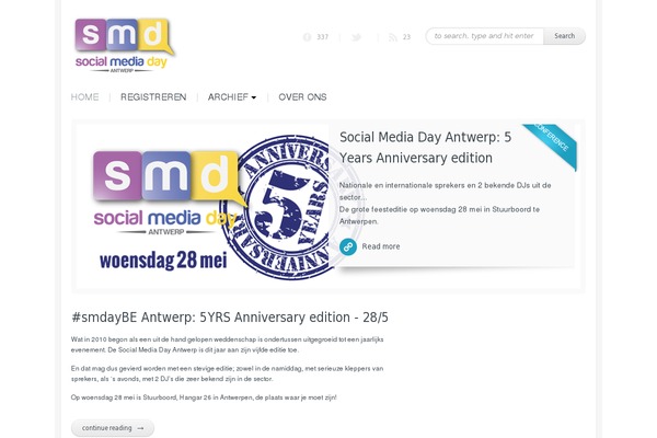socialmediaday.be site used Evento