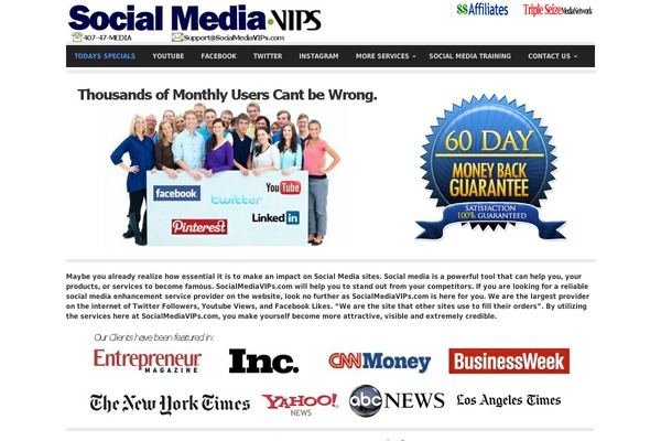 socialmediavips.com site used Buzznews