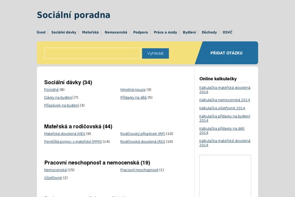 socialni-poradna.eu site used Socialni-poradna