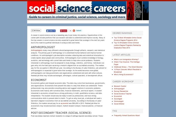 socialsciencecareers.org site used Humphrey