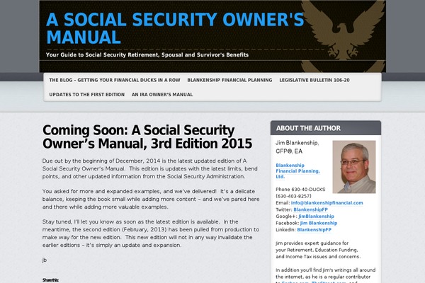 socialsecurityownersmanual.com site used Evolvepro