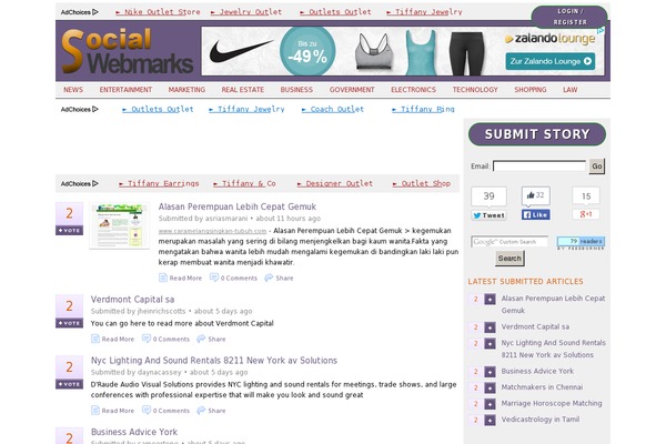 socialwebmarks.com site used Submitpro