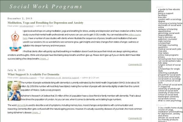 socialworkprograms.org site used Classic