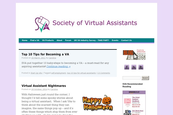 societyofvirtualassistants.co.uk site used Sva