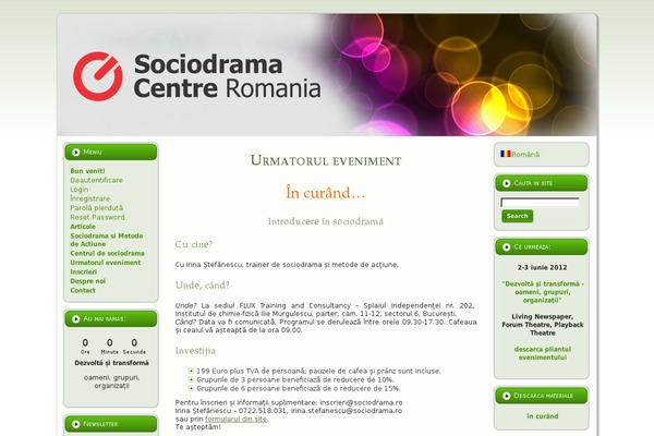 sociodrama.ro site used Sociodrama