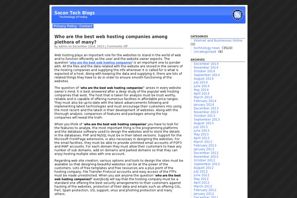 WordPress website example screenshot