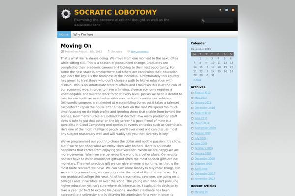 socraticlobotomy.com site used Gear