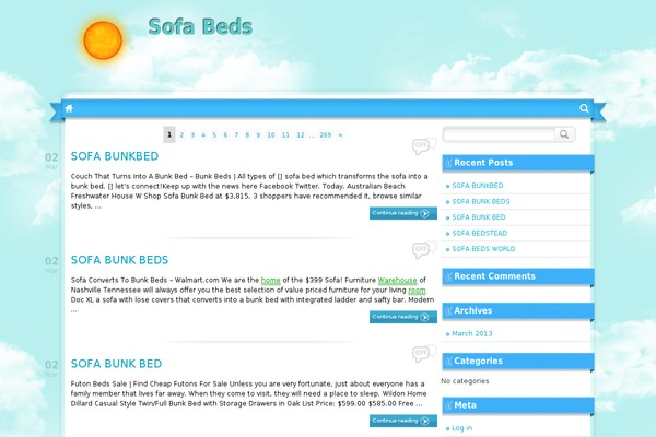 Sunny Blue Sky theme site design template sample