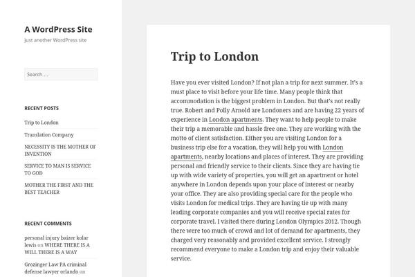 Twenty Fifteen theme site design template sample