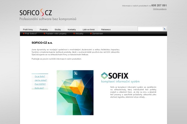 sofico.cz site used Sofico