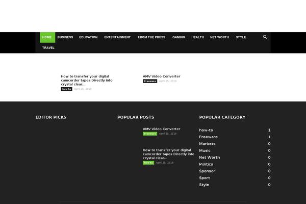 GeneratePress theme site design template sample