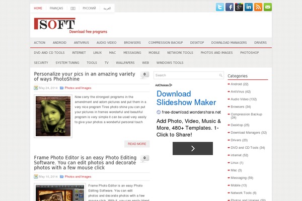 OnlineMagazine theme websites examples