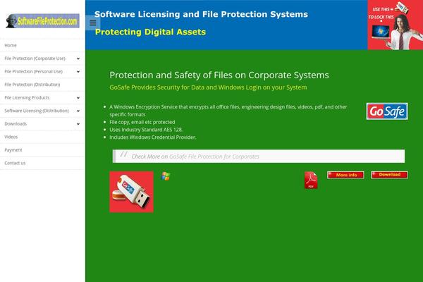 softwarefileprotection.com site used One Page Scroll