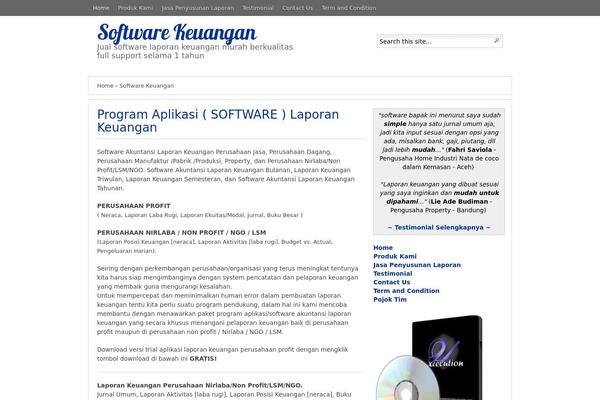 softwarelaporankeuangan.com site used Go-elegant