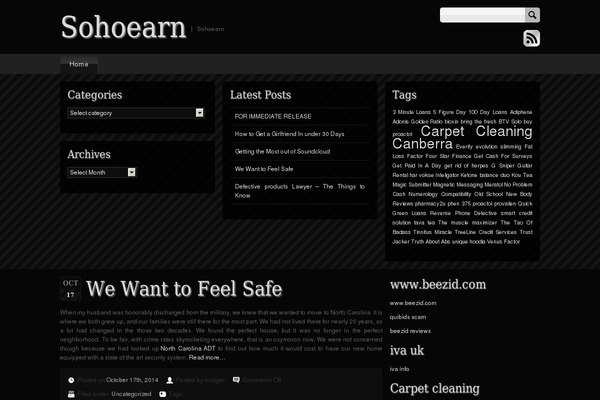 Sleek-black theme site design template sample