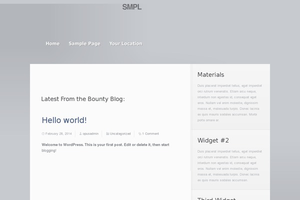 Smpl theme site design template sample