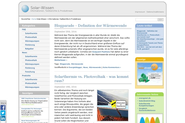 solar-wissen.net site used JustBlog