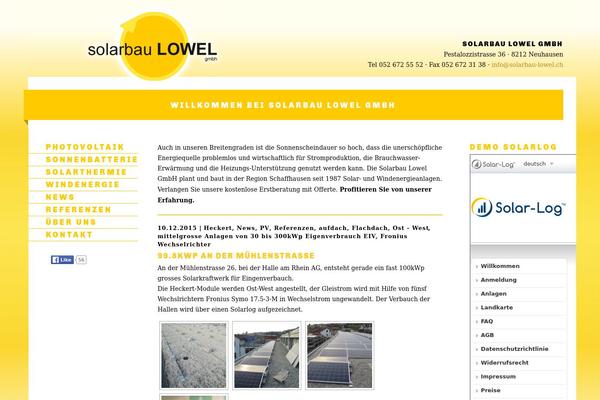 solarbau-lowel.ch site used Lowel