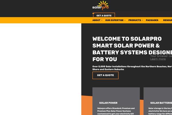 solarpro.com.au site used Solarpro_child_theme
