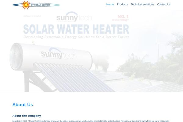 solarsystemindonesia.com site used One Pager
