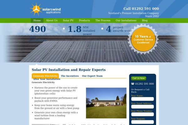 Solar theme site design template sample