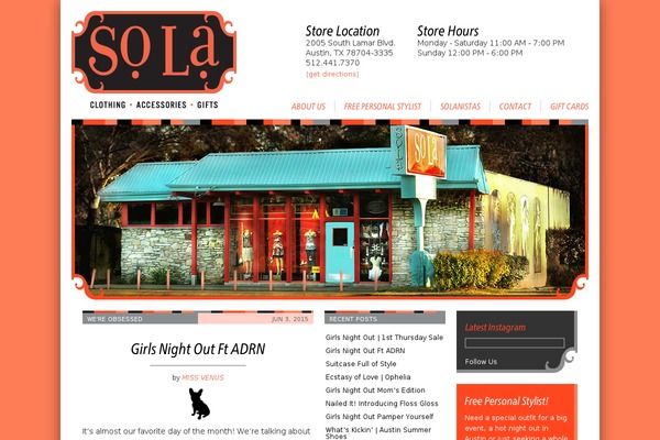 Sola theme site design template sample