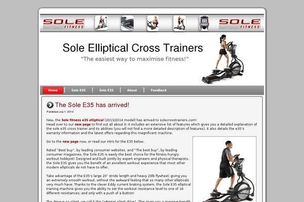 solecrosstrainers.com site used Sole-elliptical-cross-trainer-theme-11