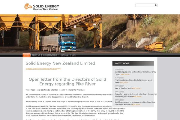 solidenergy.co.nz site used Solidenergy