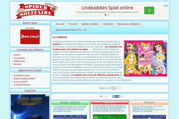 solitaire-spider.eu site used Solitaire