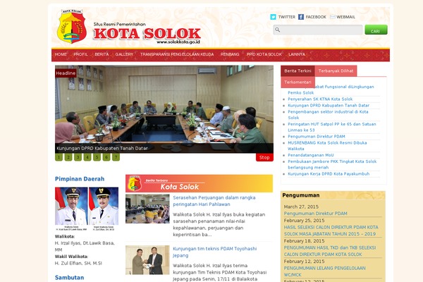 solokkota.go.id site used Solok