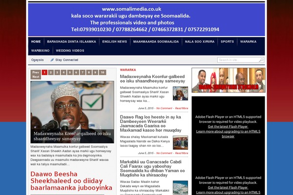 somalimedia.co.uk site used Transcript