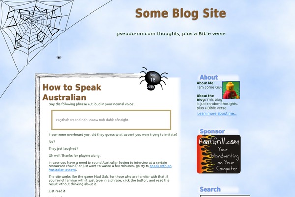 someblogsite.com site used Someweb