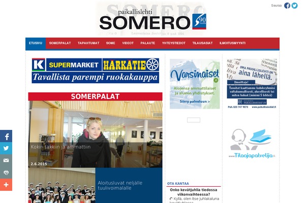 somerolehti.fi site used Ts-asiakaspalvelu