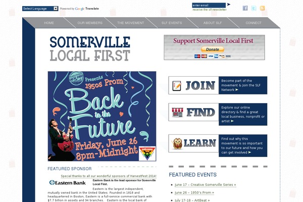 somervillelocalfirst.org site used Slf