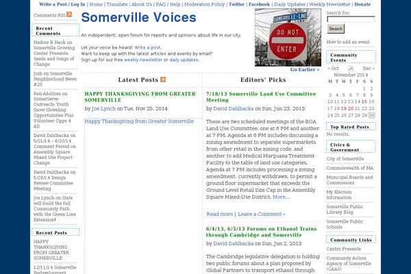 somervillevoices.org site used Ygocms-10