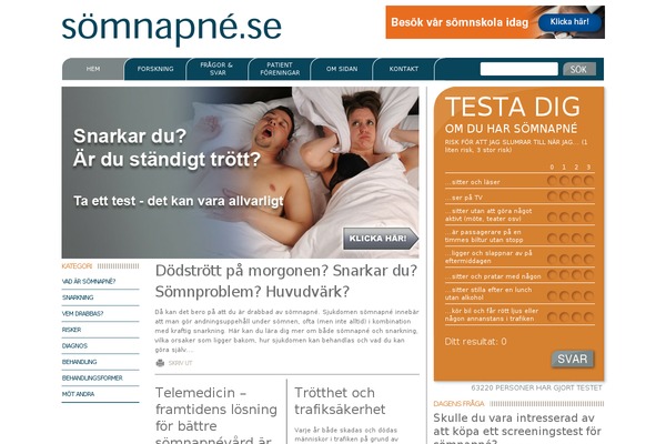 somnapne.se site used Somnapne