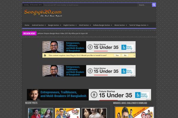 Sahifa theme site design template sample