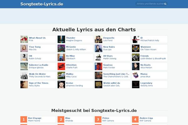 songtexte-lyrics theme websites examples