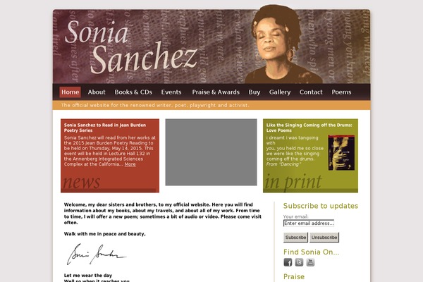 soniasanchez.net site used Sanchez