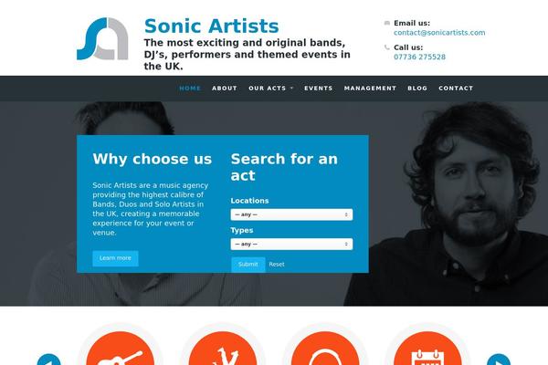 Sonica theme site design template sample