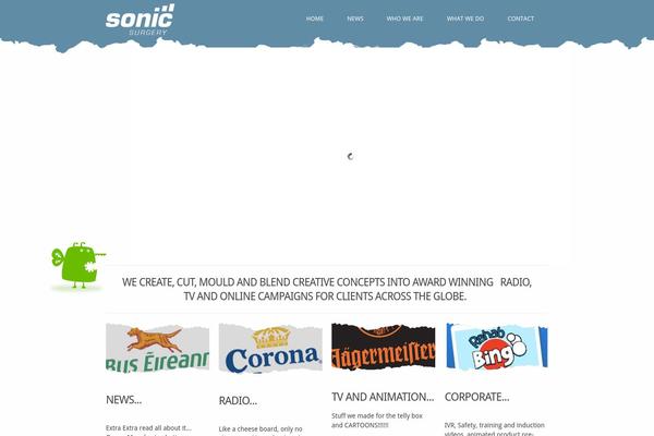 Sonic theme site design template sample