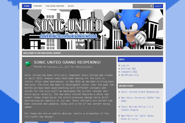 sonicunited.org site used Sonic-united-white