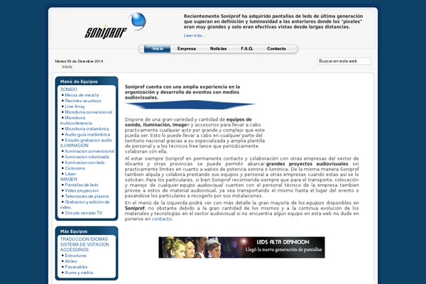 soniprof.com site used Infinite-child