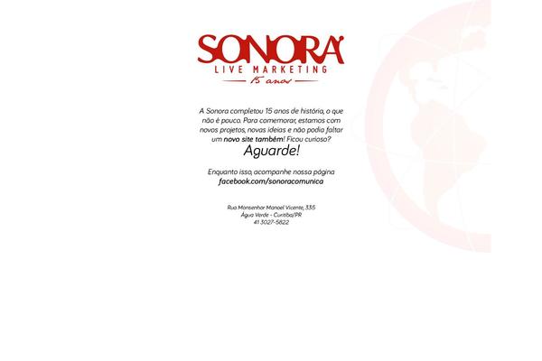 Sonora theme site design template sample